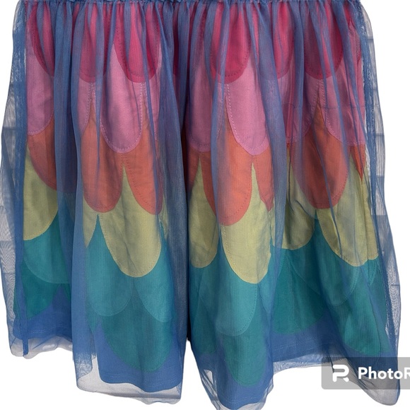 Mini Boden Rainbow Scallop Mermaid Dress, size 9-10 - Picture 4 of 5